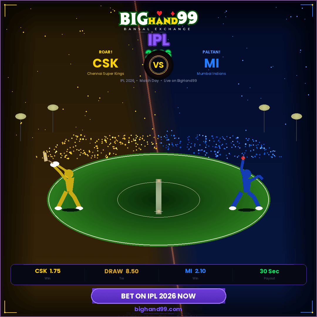 Bighand99 IPL 2025 – Best Odds, Live Betting, Fastest Settlements